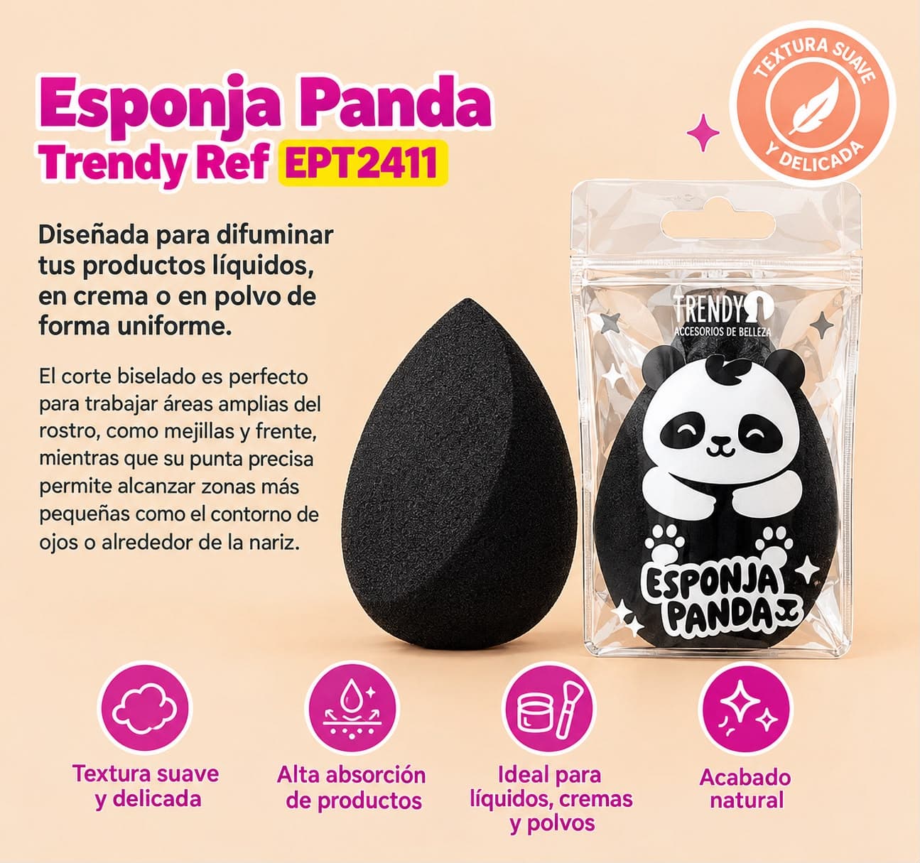 ACCE ESPONJA PANDA EPT2411