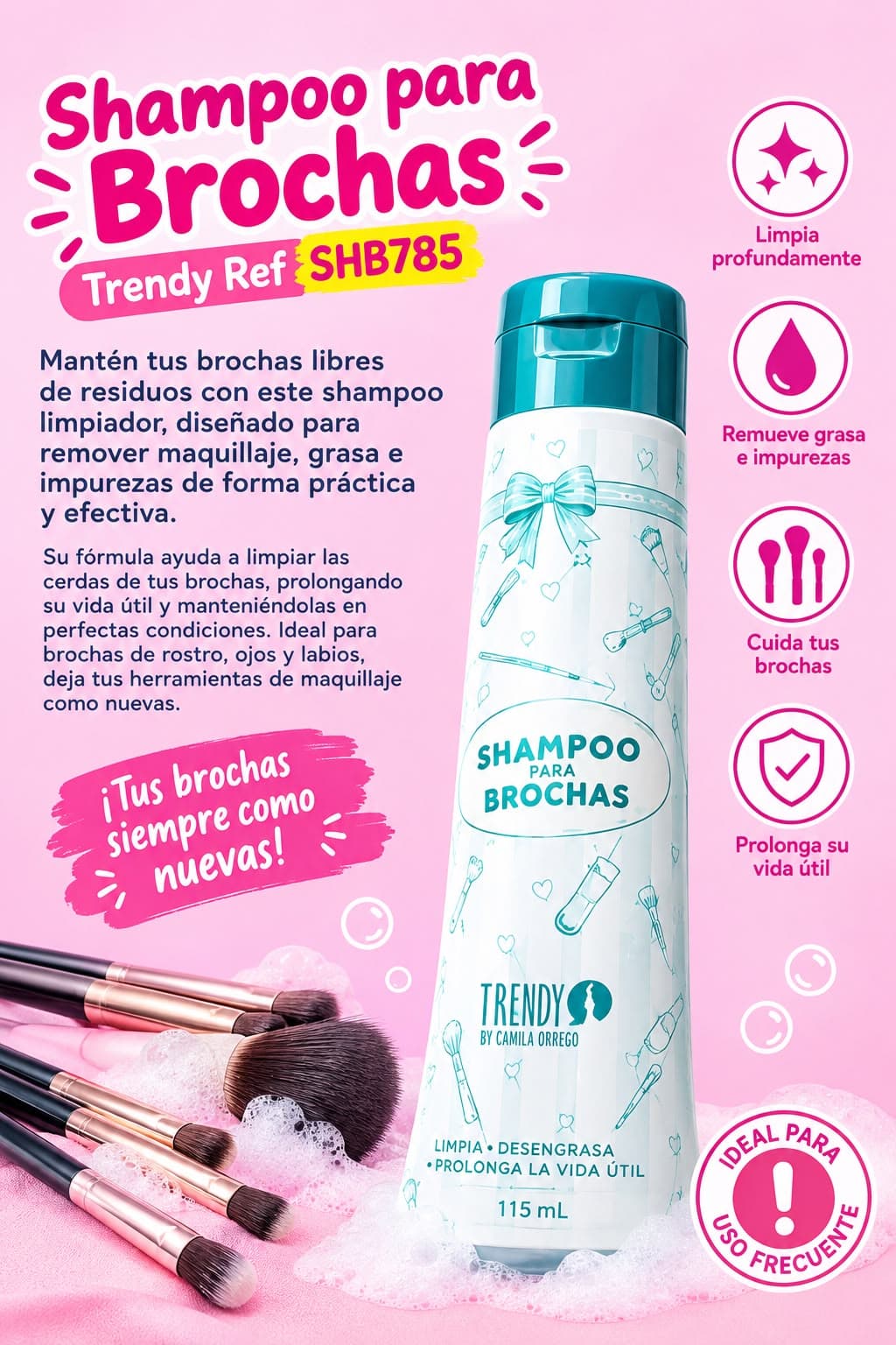 ACCE SHAMPOO PARA BROCHAS COLAPSIBLES