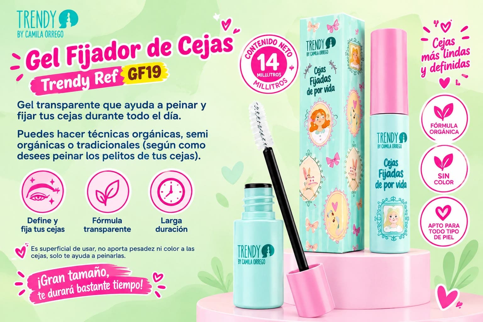 CEJAS GEL FIJADOR DE CEJAS GF19