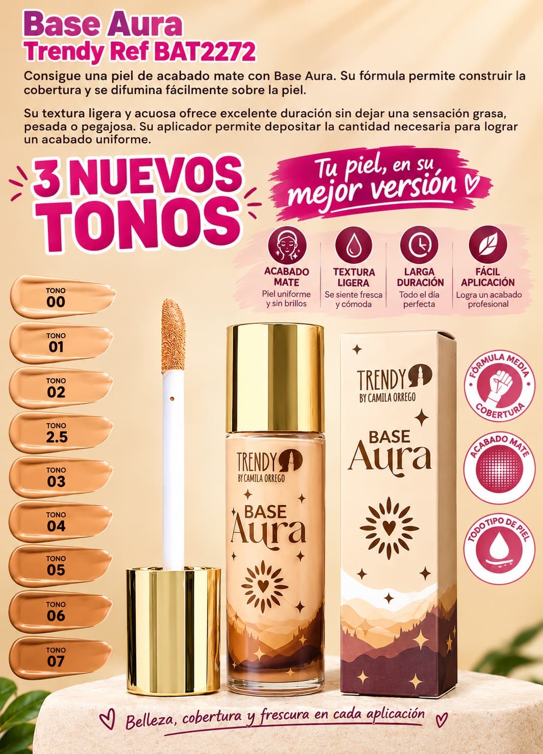 PIEL BASE AURA TRENDY (#3) BAT2272