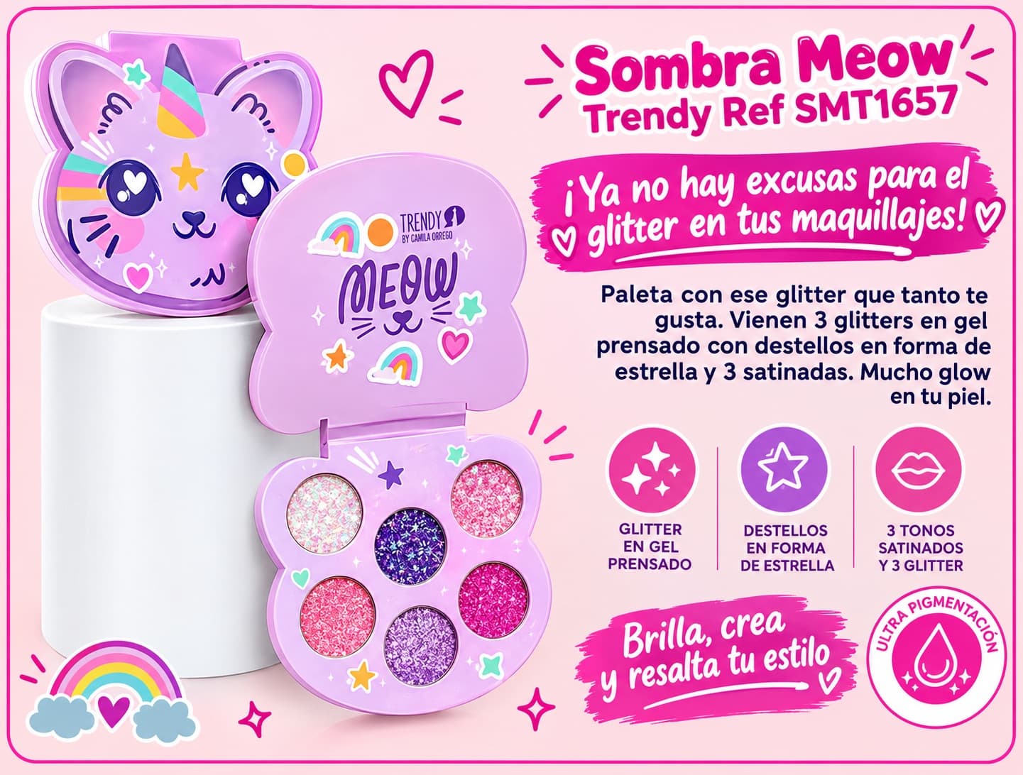 OJOS SOMBRA MEOW TRENDY SMT1657