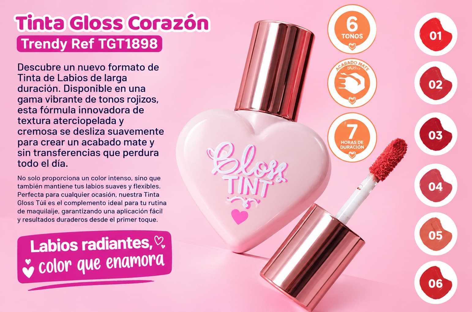 LABI TINTA GLOSS CORAZÓN TRENDY REF TGT 1896