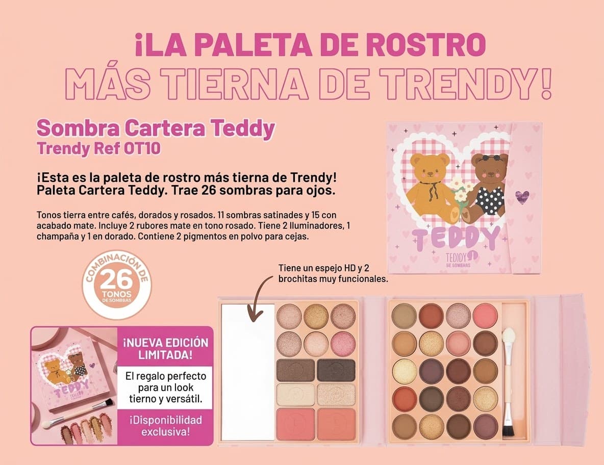 OJOS SOMBRA CARTERA TEDDY OT10